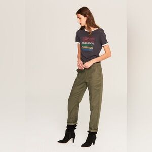 BA&SH COTTON LINEN KHAKI PANTS